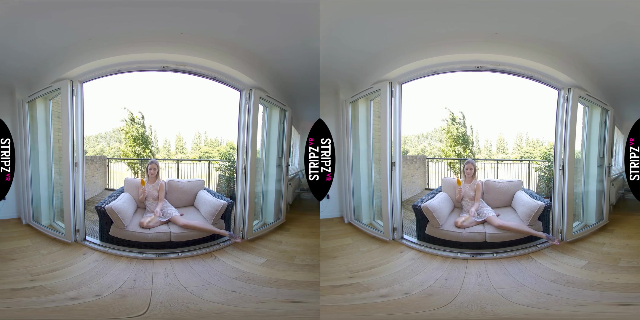 Suck Me! - Gorgeous Blonde Babe Solo Striptease in VR