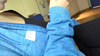 Hospital visitors give a quick blowjob, horny teen.