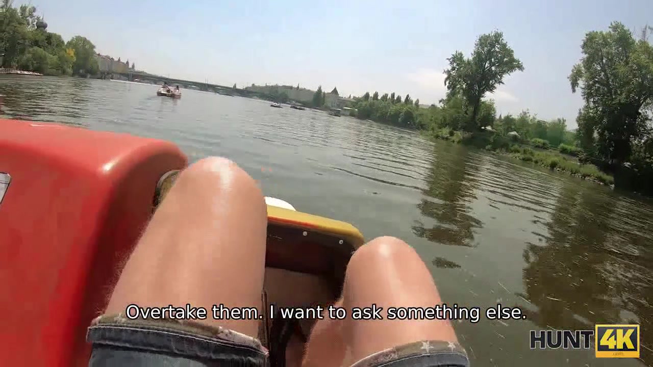 HUNT4K. Hunter meets couple at the lake and pays man to fuck his girl