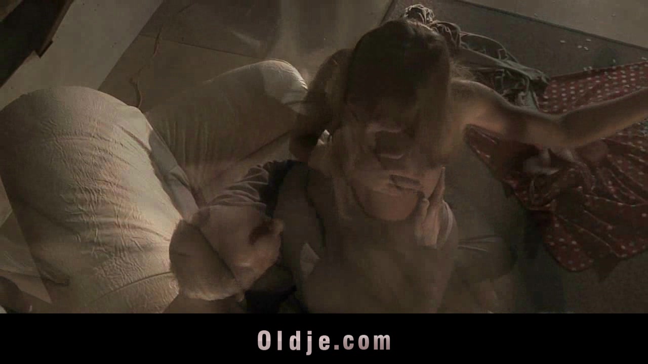 Naughty, young girl fucking old cock in a sex puzzle