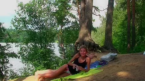 Alika & Milana Fox & Monica B. & Vicktoria Tiffany in young women porn scene made in the outdoors