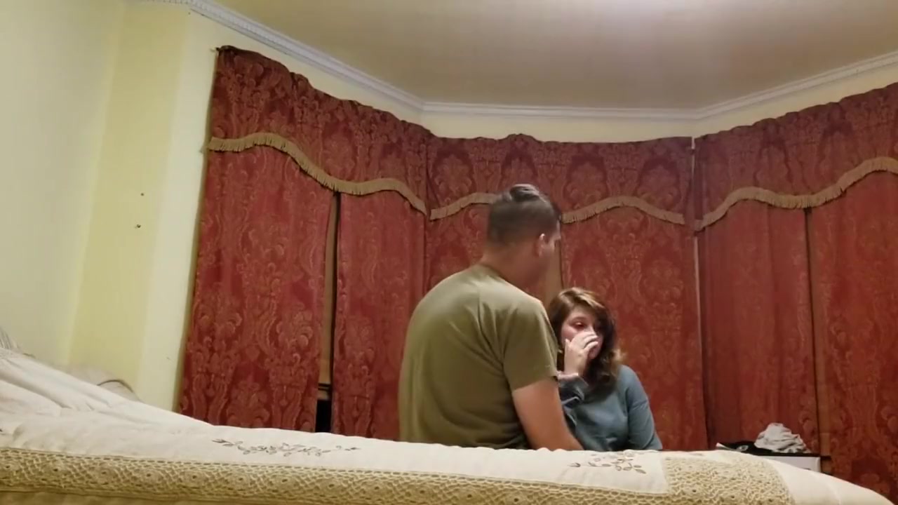 Soldier Hides Camera And Fucks Baby Sitter While Wife Works