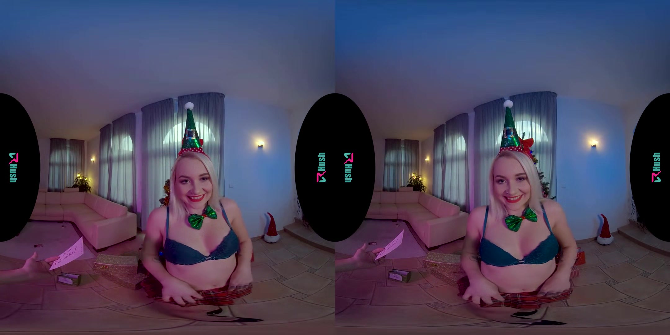 VRHUSH Naughty Christmas threesome with Marilyn Sugar and Mila Fox