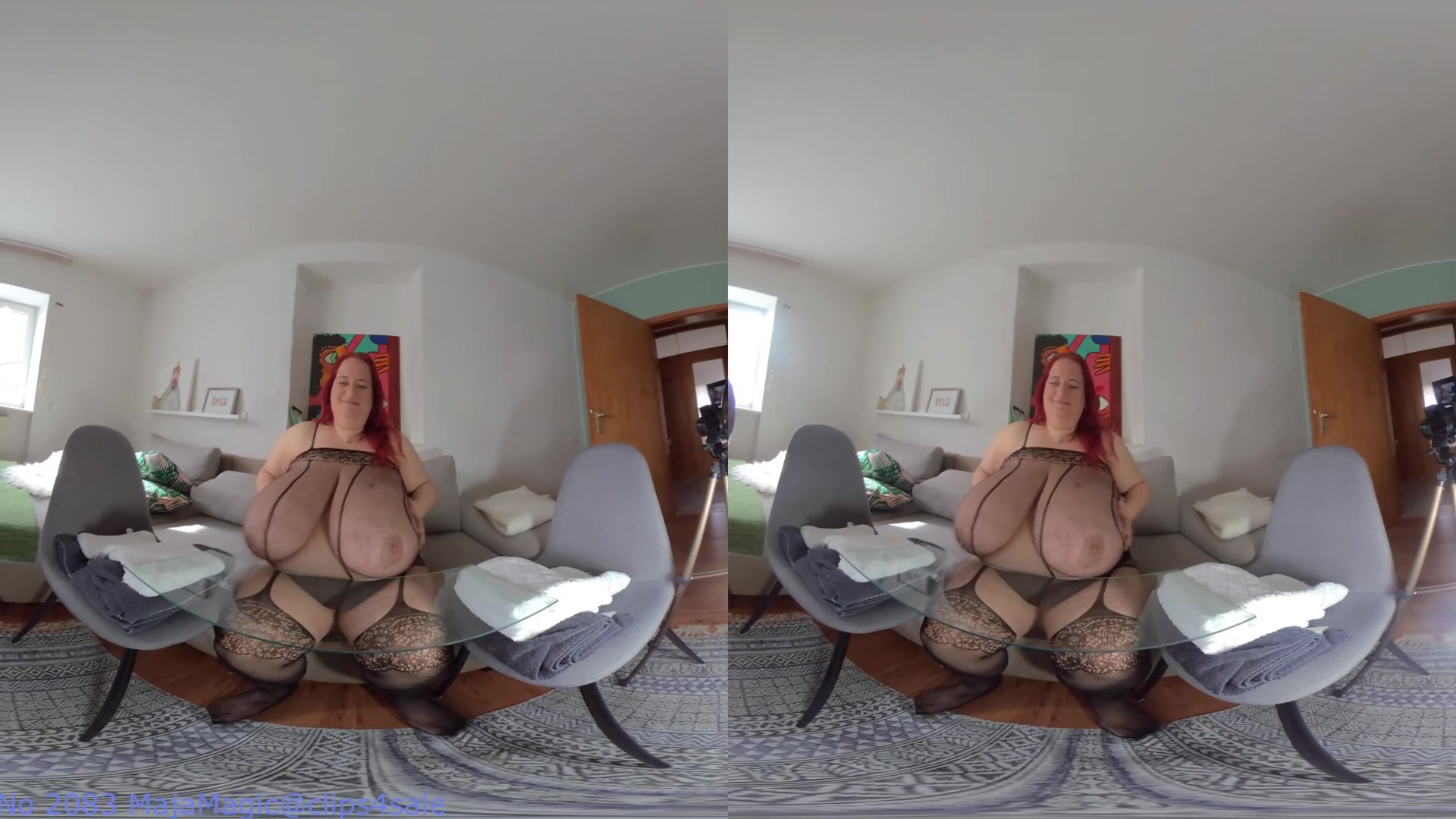 Sunniva's Big Tits On a Glass Plate - MajaMagic