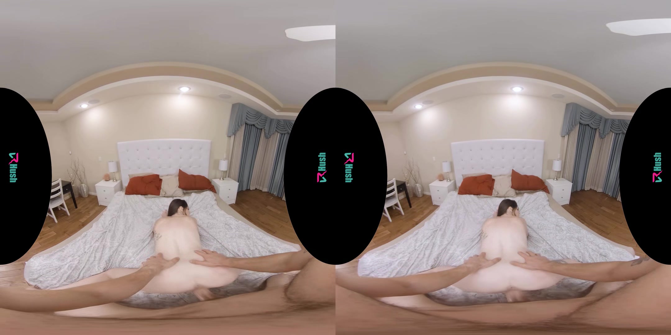 VRHUSH Aria Khaide tries on outfits before riding your cock
