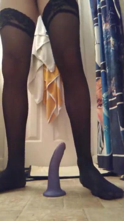 CD sissy playing with her toy
