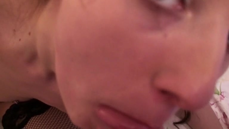 Reality sex movie scene with gf in sexy fishnets