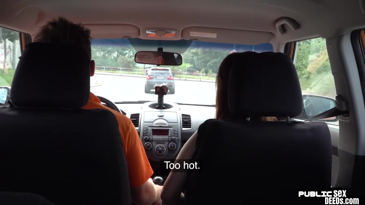 Petite eurobabe rides tutor in car before missionary sex