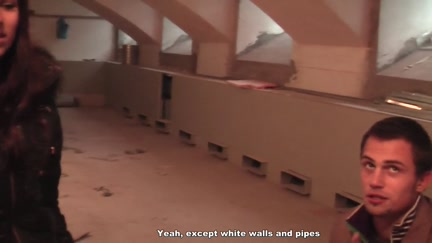 Pleasing red-haired gal sucks in the basement