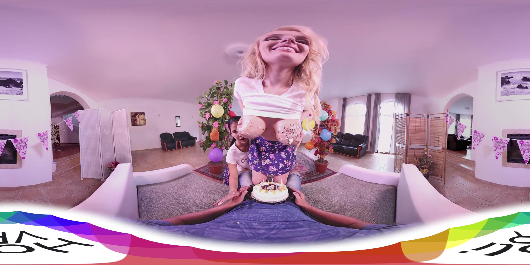 Lady Dee & Angel Wicky in Awesome Birthday 3Some - HoliVR