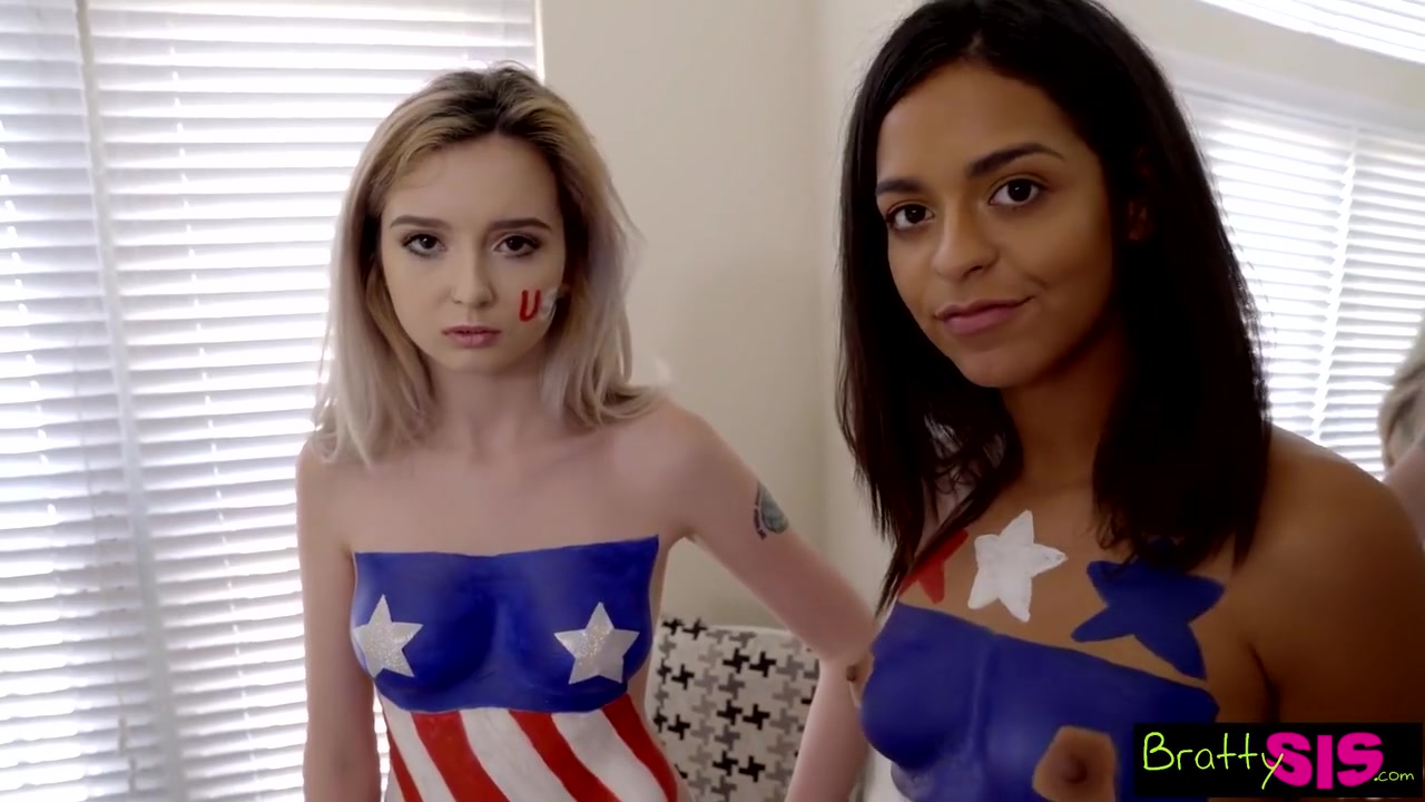 Vienna Black And Lexi Lore In Were Painted Up For A Memorial Day Competition Tells Stepbro - S9:e10