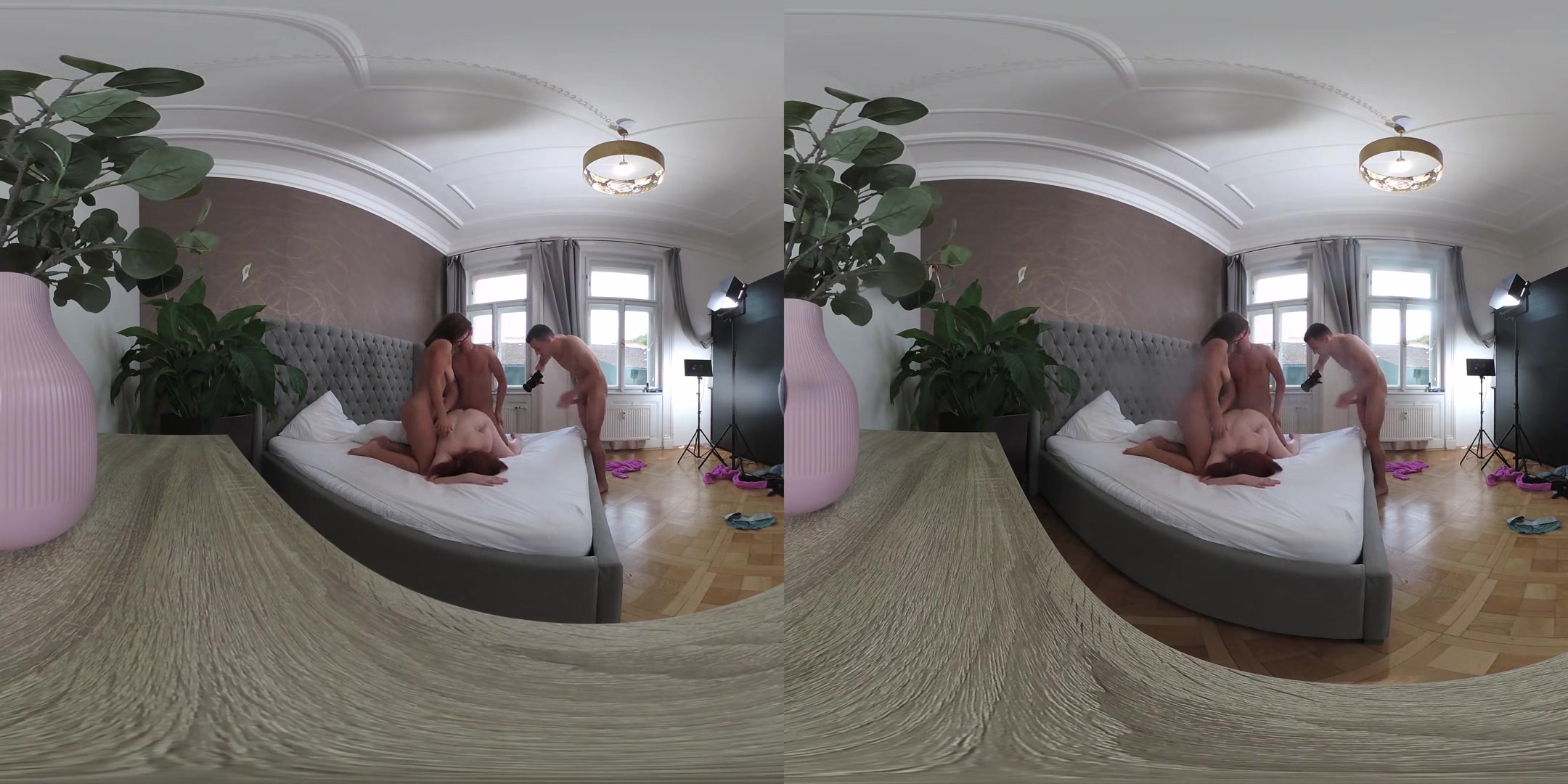 Cheating Redhead Squirts Like A Fire Hydrant In Epic Threesome - Kaira Love & Tiffany Blue Behind The Scenes Vr Video Part Two