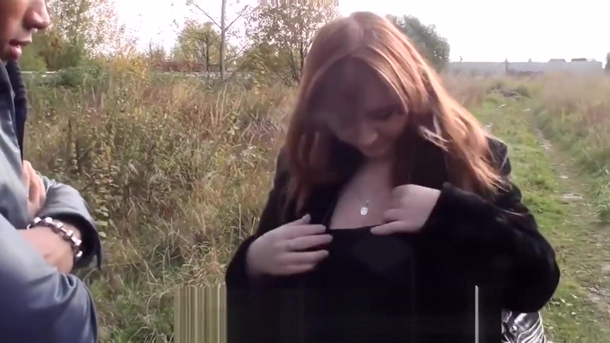 redhead with huge tits sucking dick