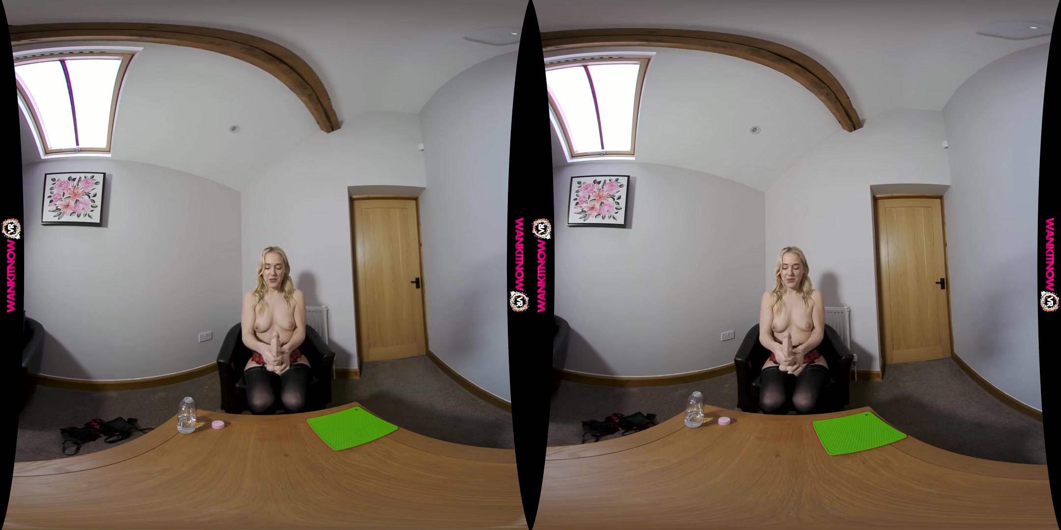 Red Light Green Light - Blonde Stockings Lingerie Toy JOI