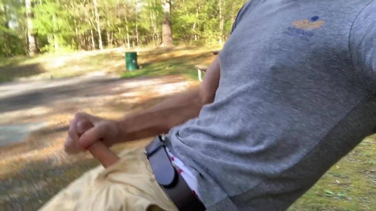 I Jerk-off And Cum After The Gym At A Rest Stop Parking Lot