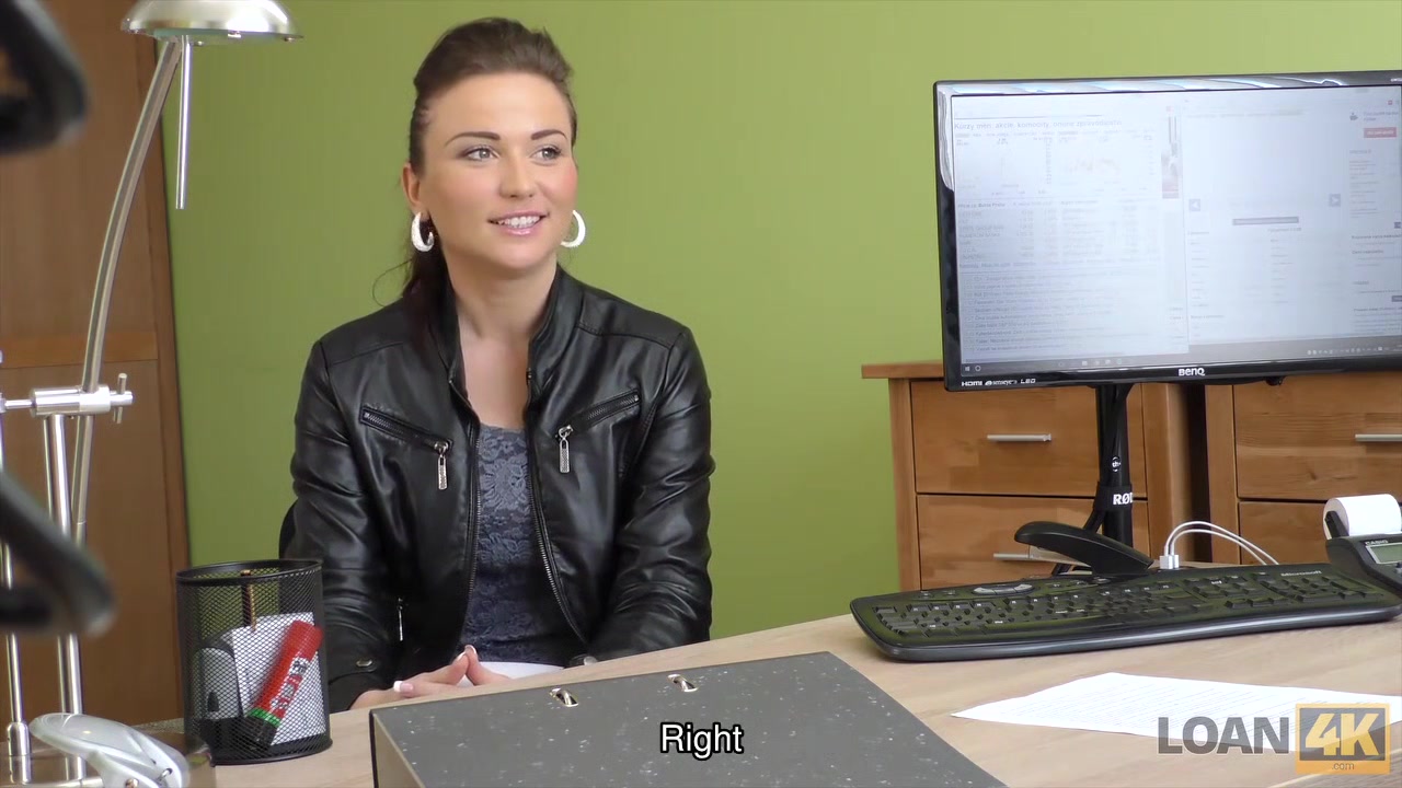 LOAN4K. Agent offers nice girl a good loan for passionate fucking