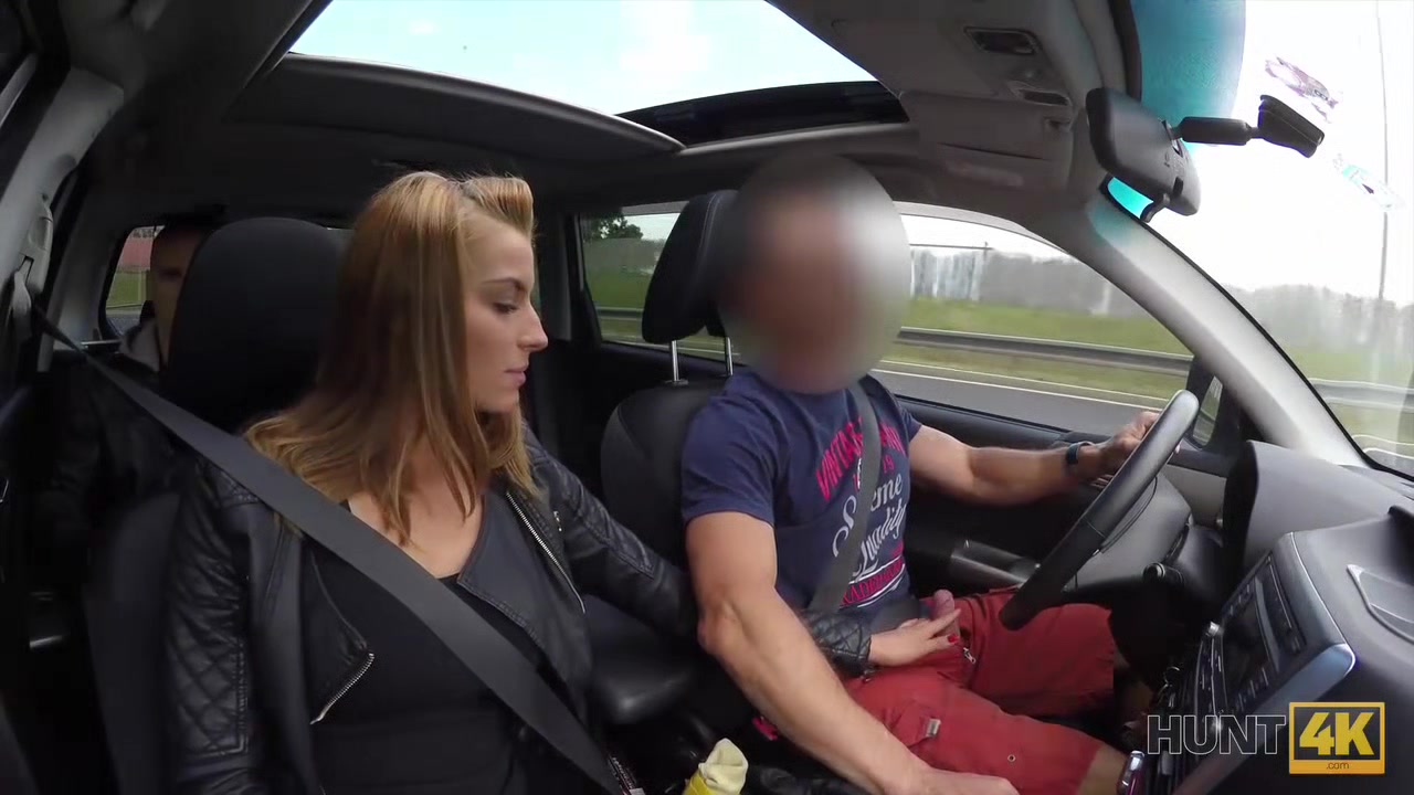 HUNT4K. Hottie has crazy sex for money in the strangers car