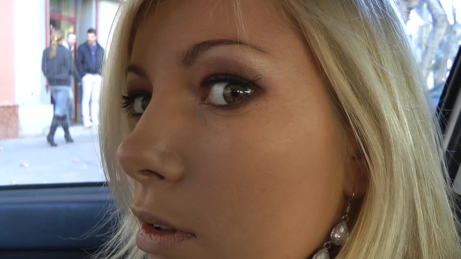 Hot blonde sucks and rides cock in the outdoors
