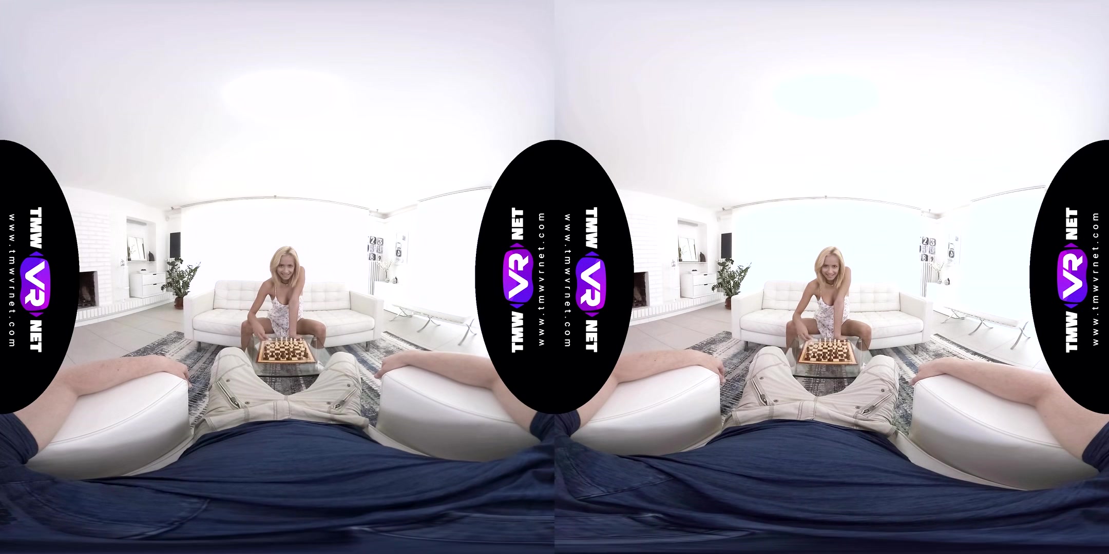 Blonde Plays With A Fat Cock Instead Of Chess - Blonde With Shaved Pussy Hardcore