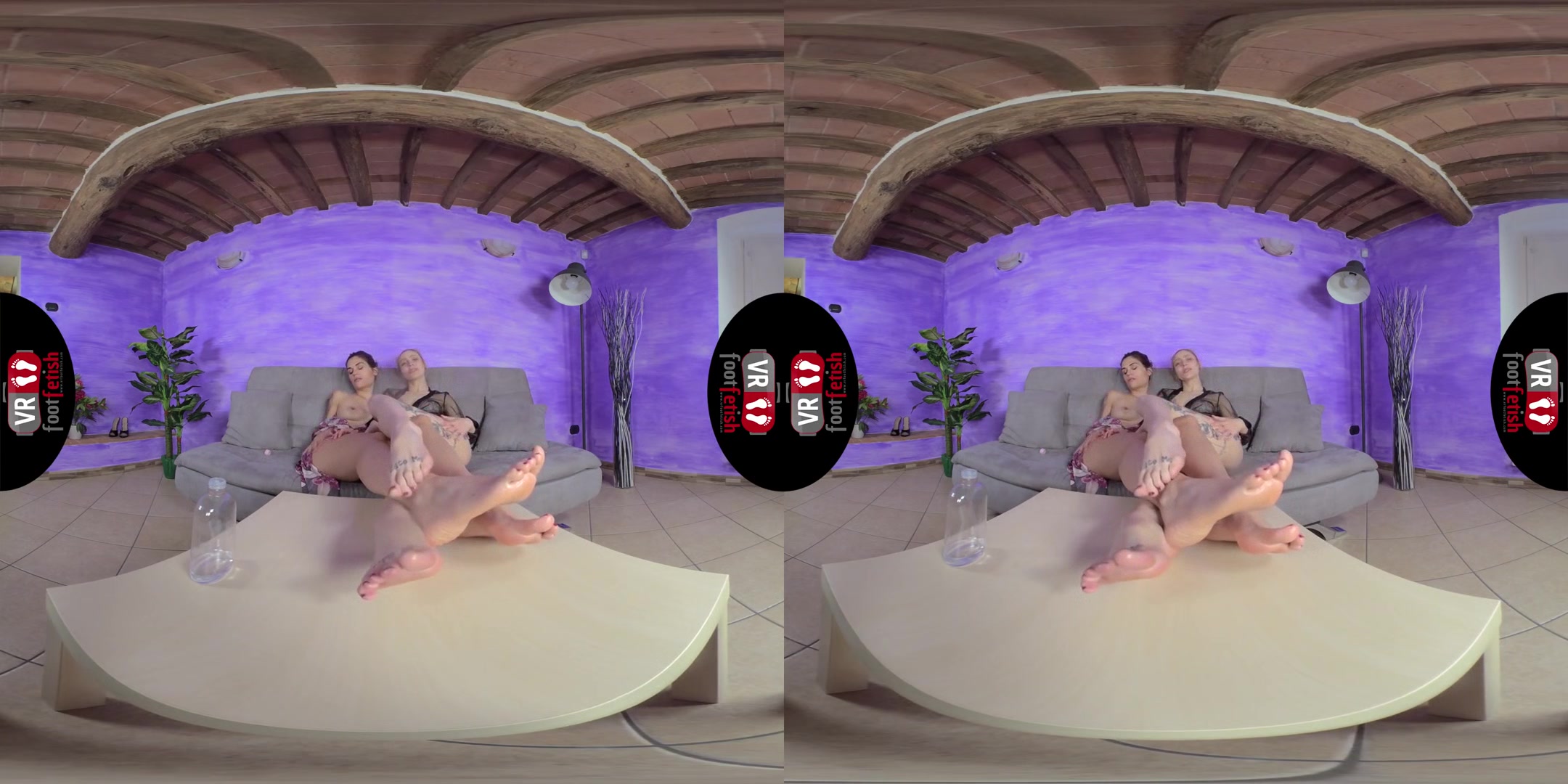 Sexy Chiara And Stella Massage Each Other's Feet With Oil - Lesbian Foot Fetish VR