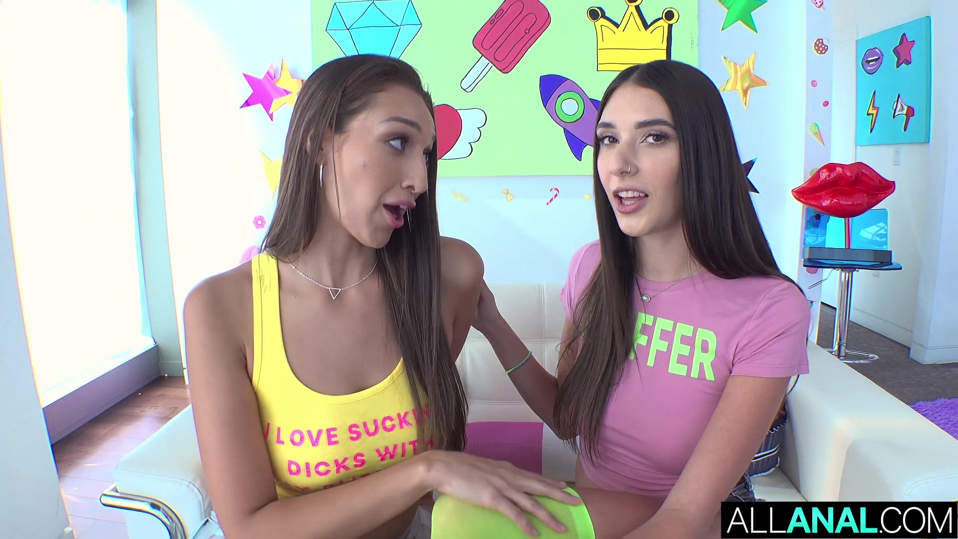 ALL ANAL Bella Rolland and Aria Sloane slut it up
