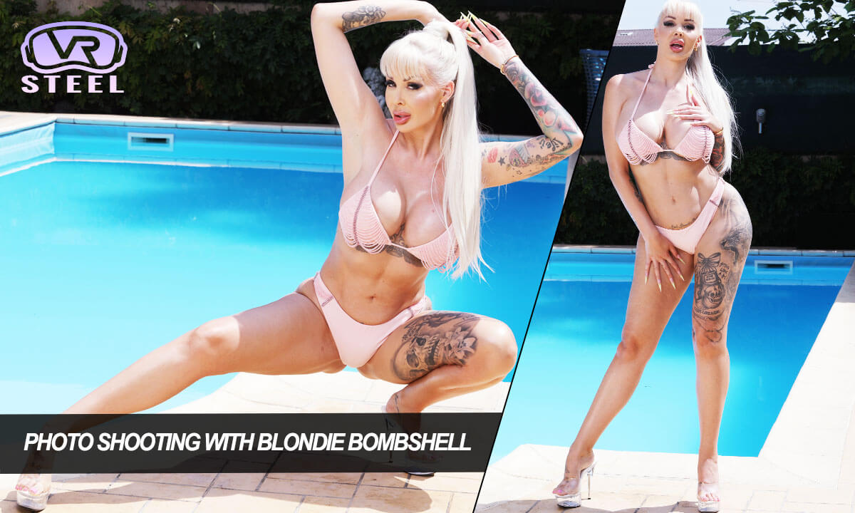 Photo Shooting With Blondie Bombshell