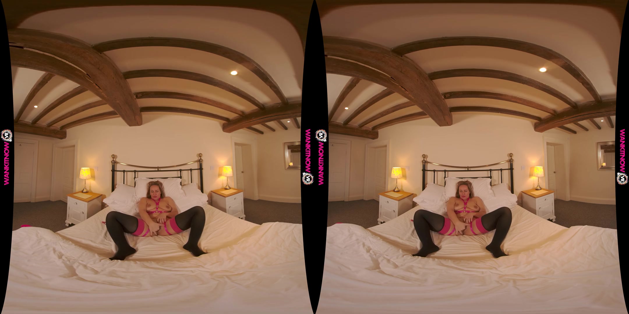 Red Light, Green Light, Pink Light; Horny MILF Solo Striptease