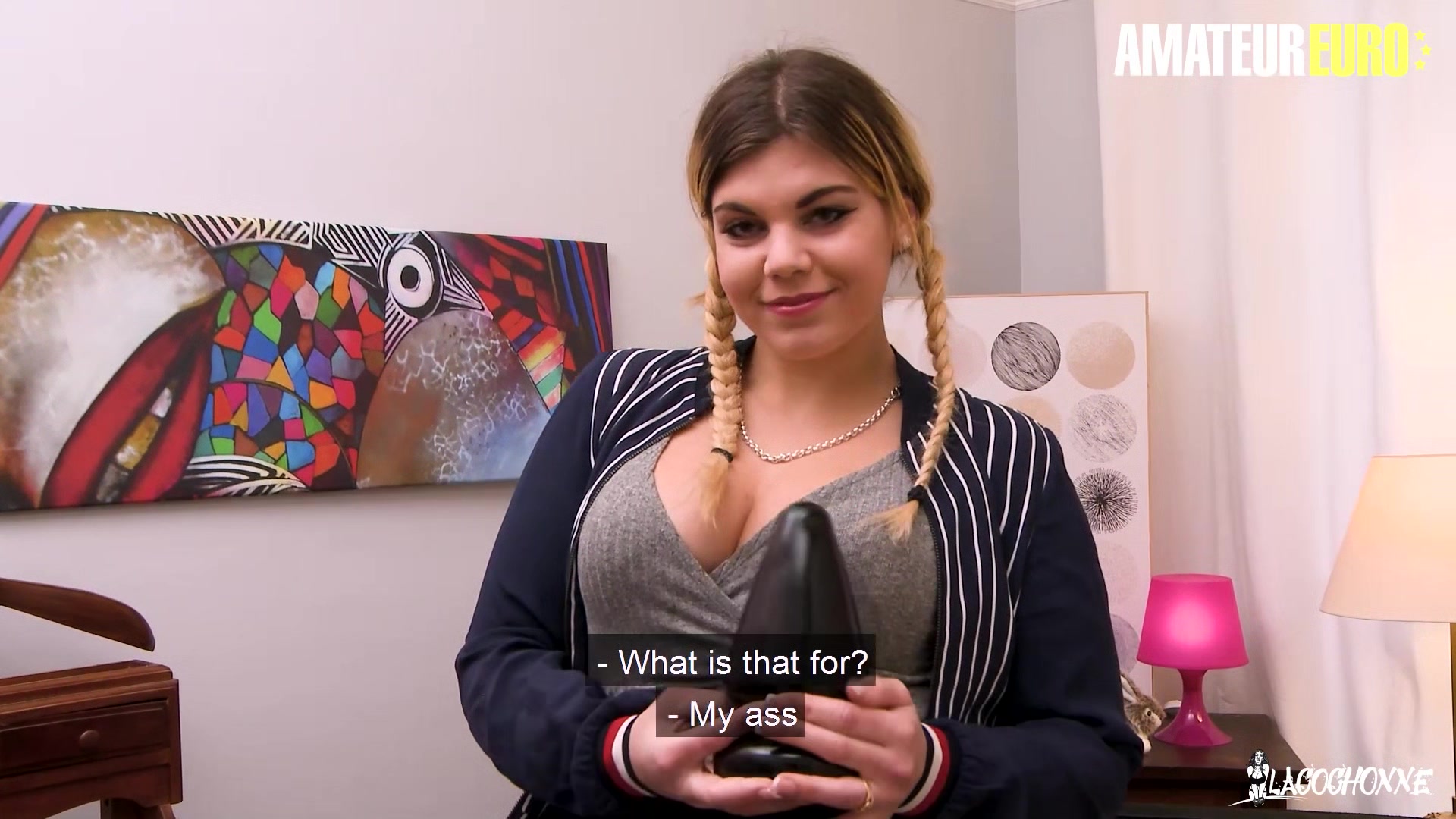 AmateurEuro - Clementine Marceau - Lusty BBW Babe Gets DPed On Rough MMF Sex