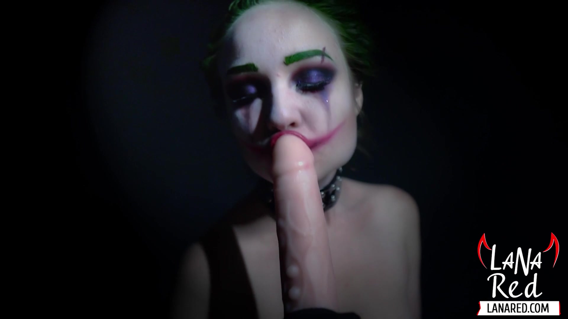 Joker Girl Riding On Dildo And Pussy Fucking Dildo Babe With Big Ass - Sex Movies Featuring Lana Red