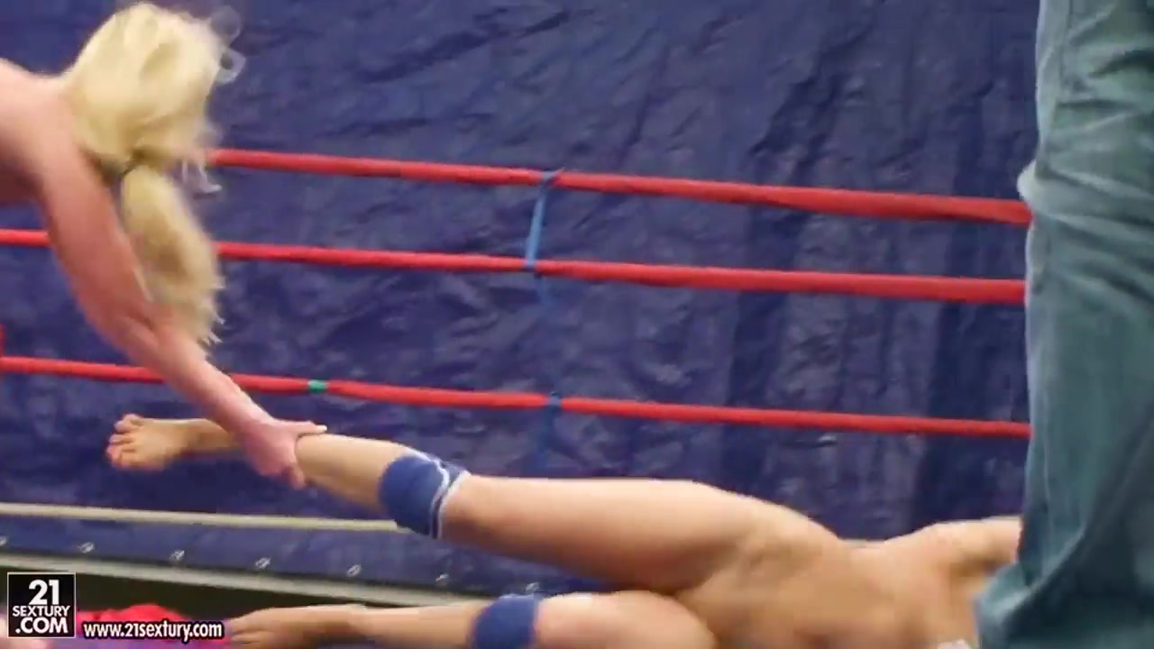Pretty girls are having lesbian wrestling