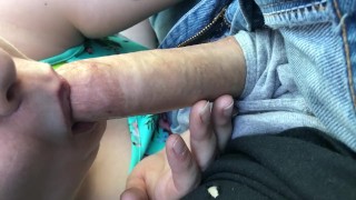 BBW public blowjob