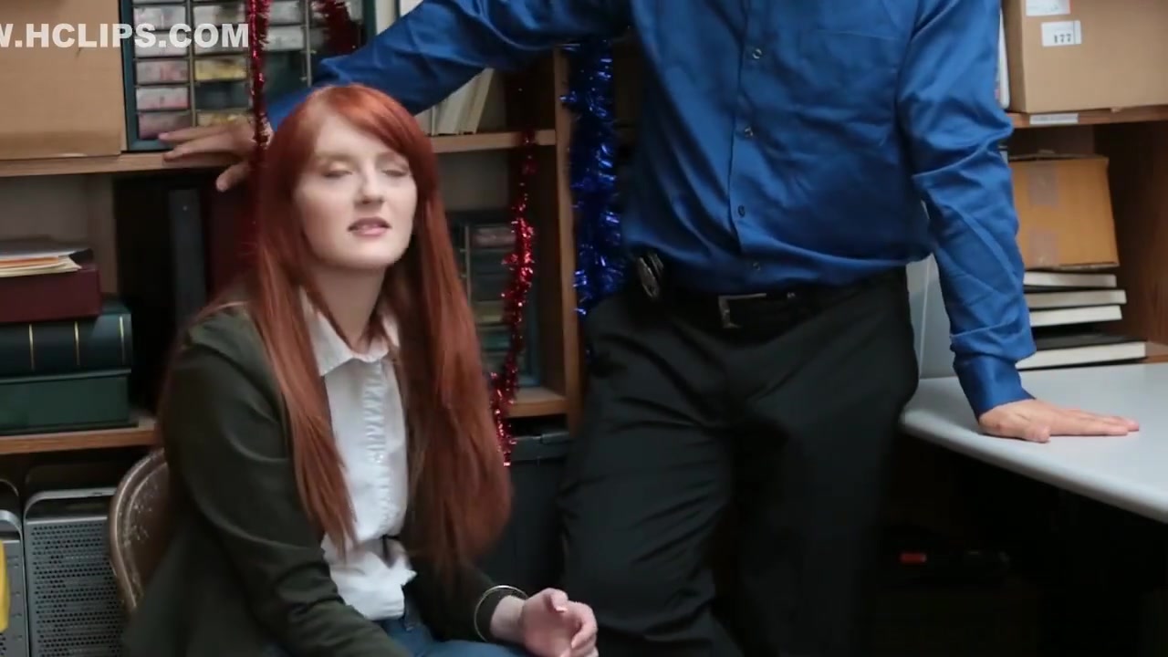 Redhead amateur teen 18+ caught shoplifting and fucked