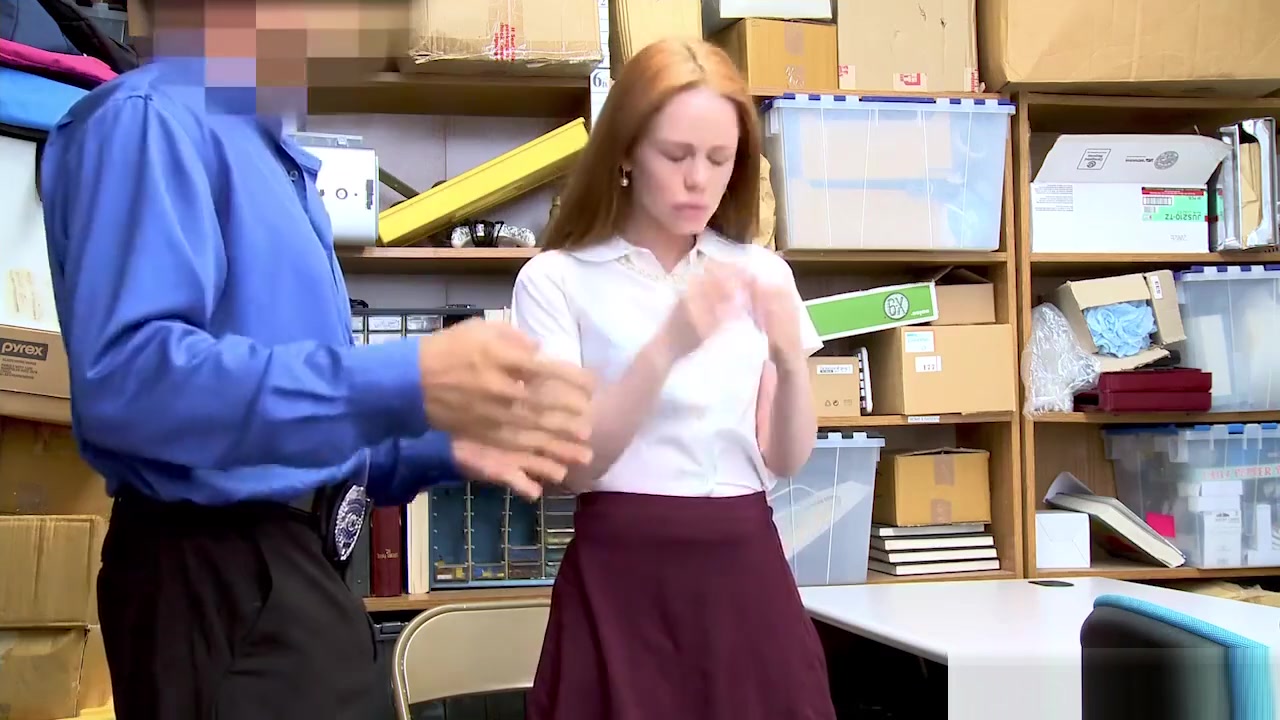 Redhead teen 18+ thief didnt want to cooperate and got fucked
