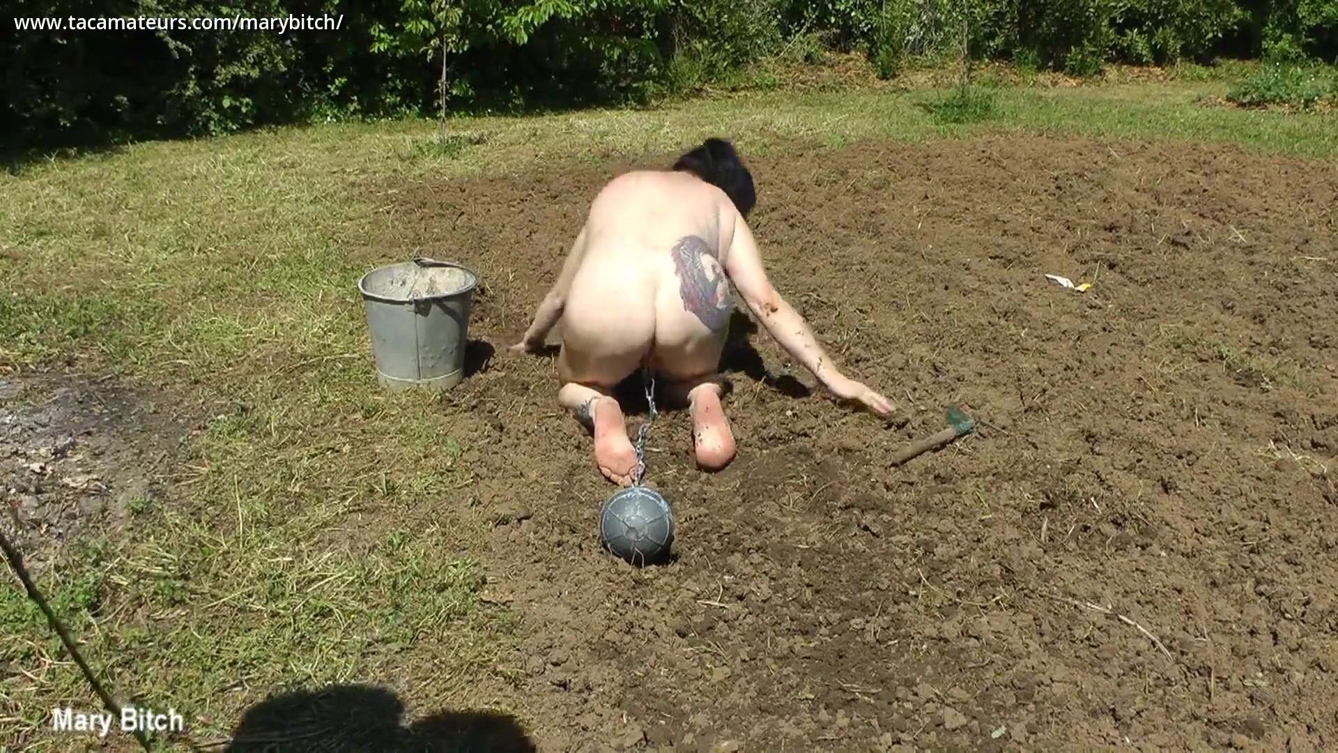 Gardening For Naked Slave Slut Pt1