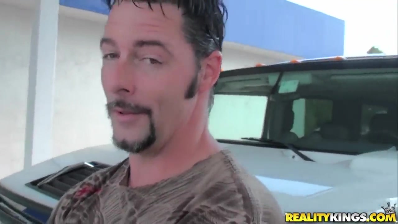 Wonderful woman with big tits gives blowjob for man in car