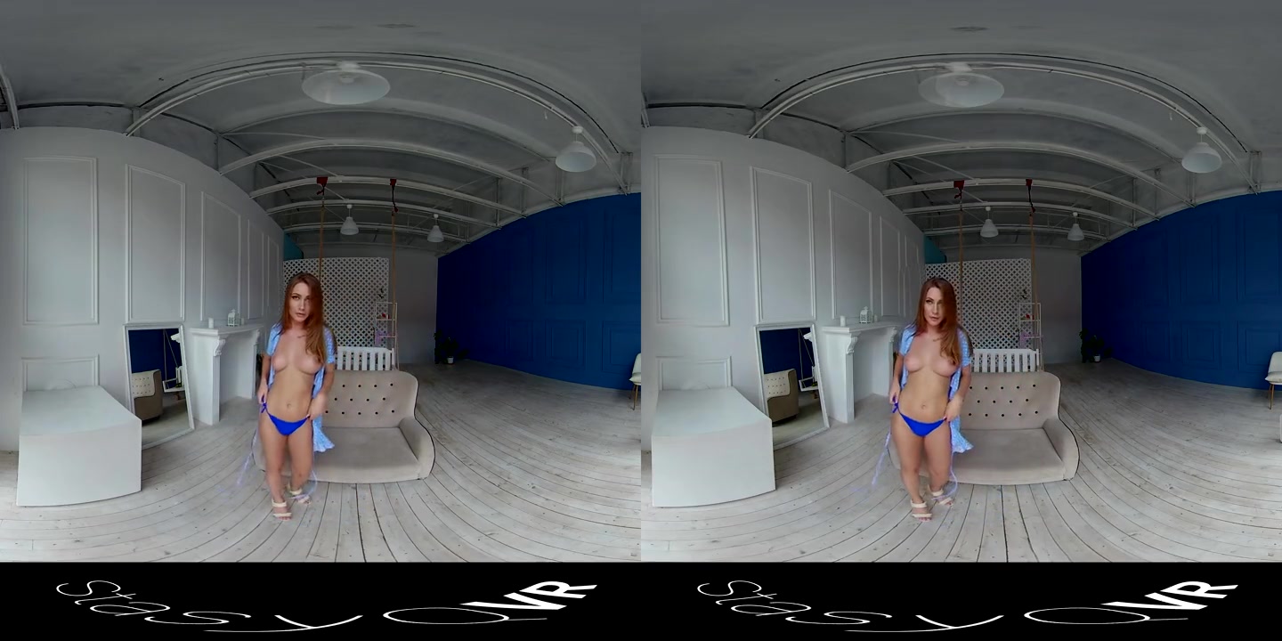 VR porn - Red Hair, Blue Dress - StasyQ VR
