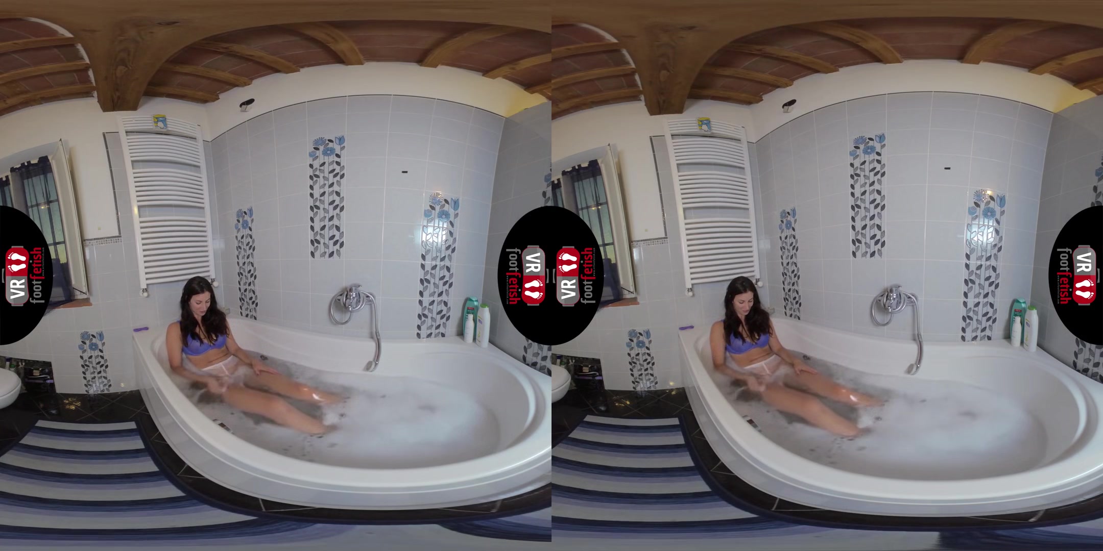 Insanely Sexy Lilian Takes A Bath With Her Nylons On; Leg and Foot Fetish Virtual Reality Solo