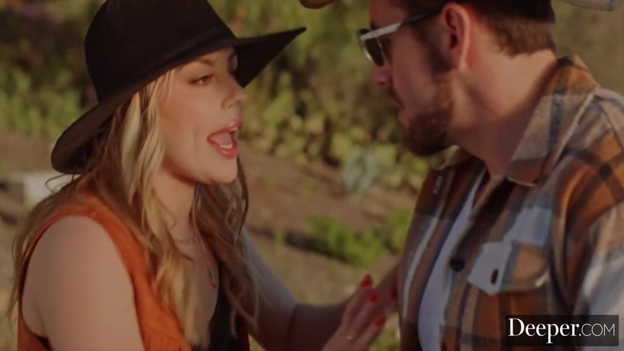 Naughty Cowgirl Devours Two Hard Cocks - Anna Claire