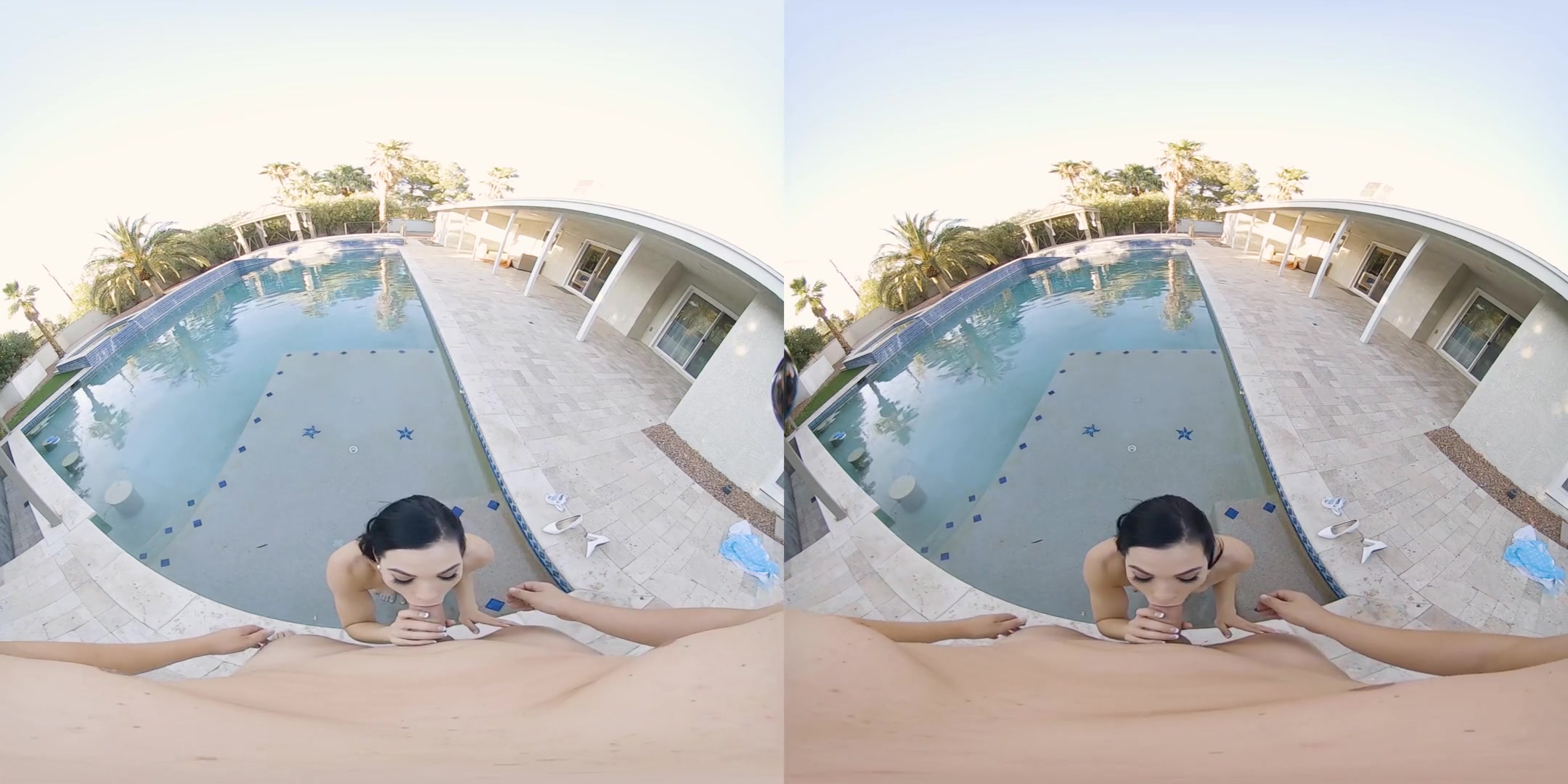 Pussy Harbor - Outdoor Poolside Blowjob Cum Swallow