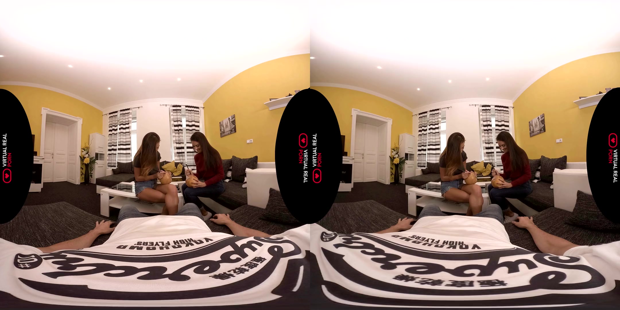 Carolina Abril & Liya Silver in Pumpkin Contest - VirtualRealPorn