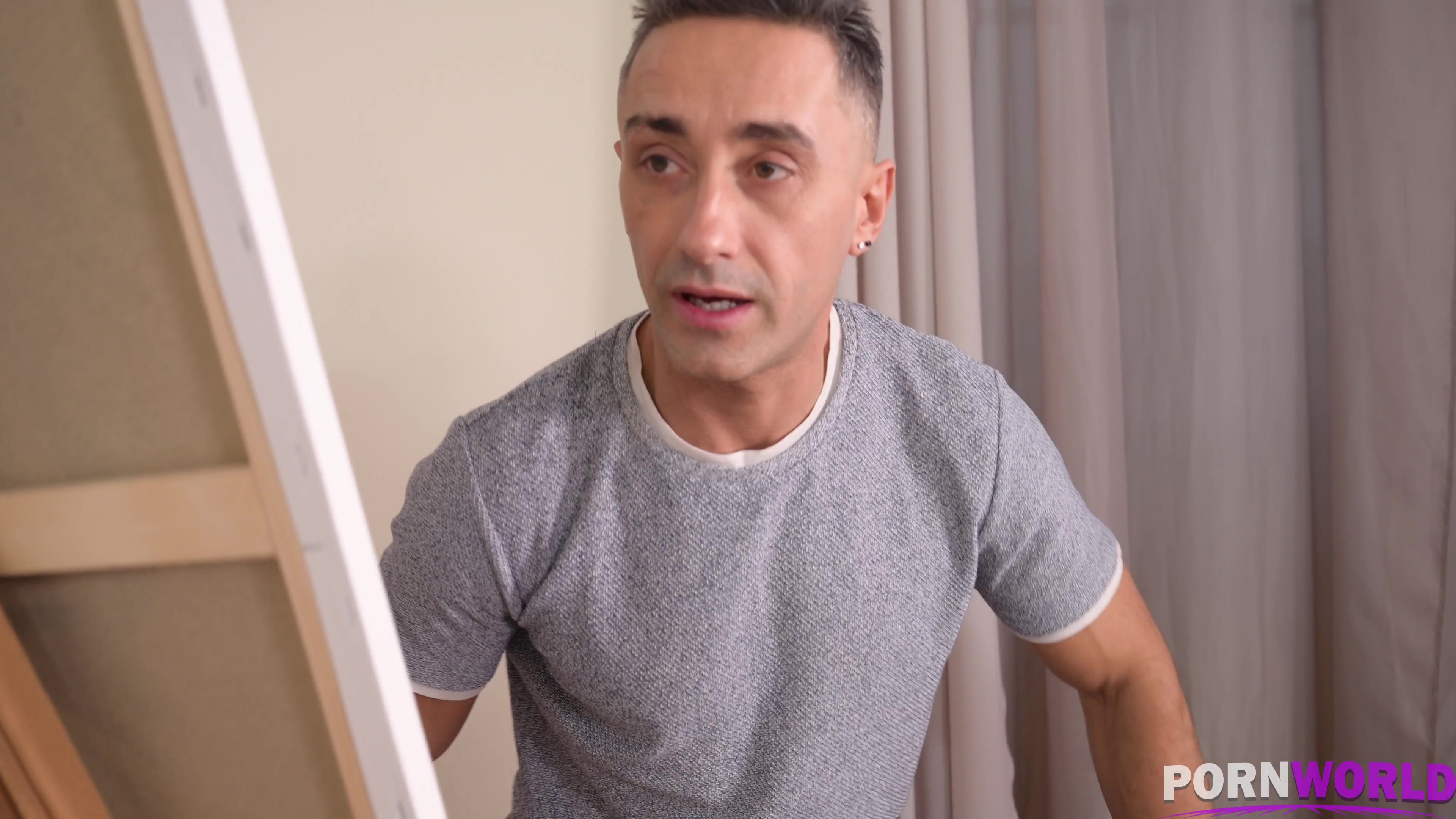 Artist gets deepthroat by horny hottie Rebecca Volpetti and crams her hole GP1329 - PornWorld