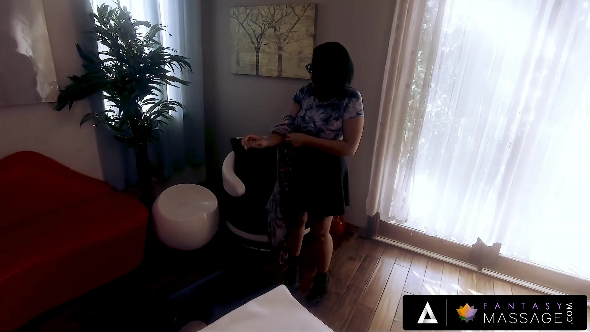 FANTASY MASSAGE - POV Busty Nerd Has Her Pussy Destroyed By Her Masseur's Fat Cock After A Tit Fuck