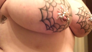 Spidey tit massage