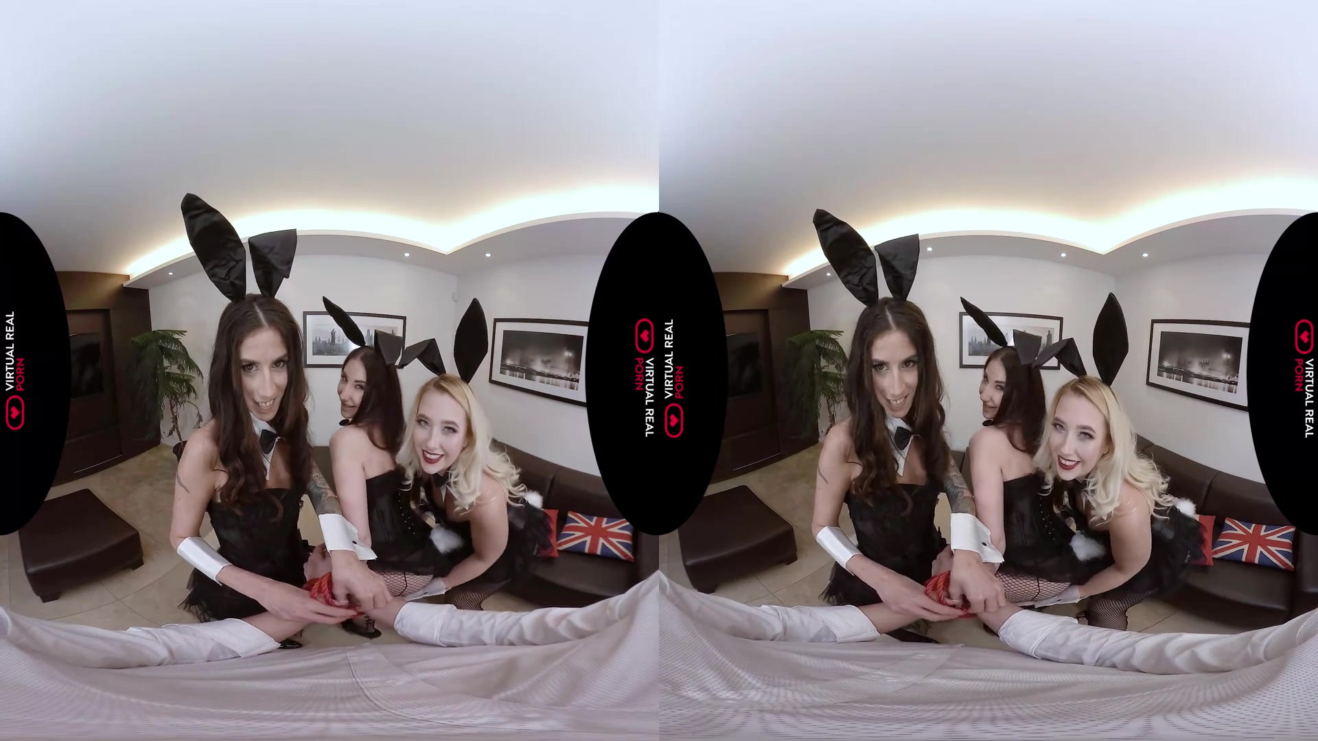 Ali Bordeaux Nick Ross Samantha Rone Violetta in Bunny game - VirtualRealPorn