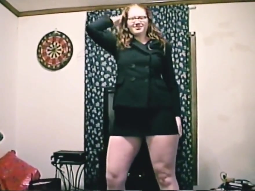 19-year-old redhead giving a striptease than getting fucked.