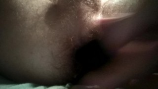 Blonde boy dildofucks himself