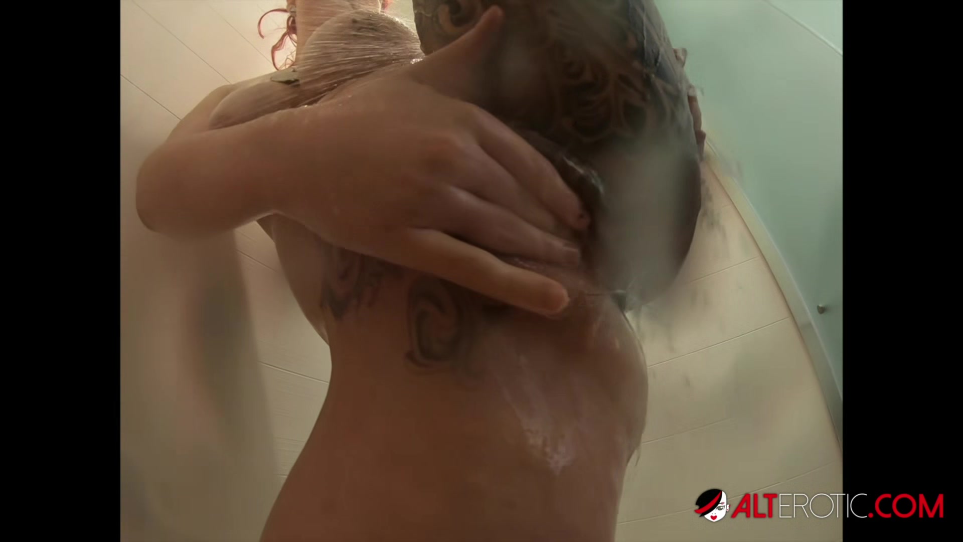 Fallon West and Taylor Nicole wash each other off after a wild fuck session - AltErotic