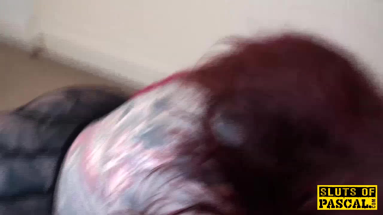 Busty british redhead dominated with roughsex