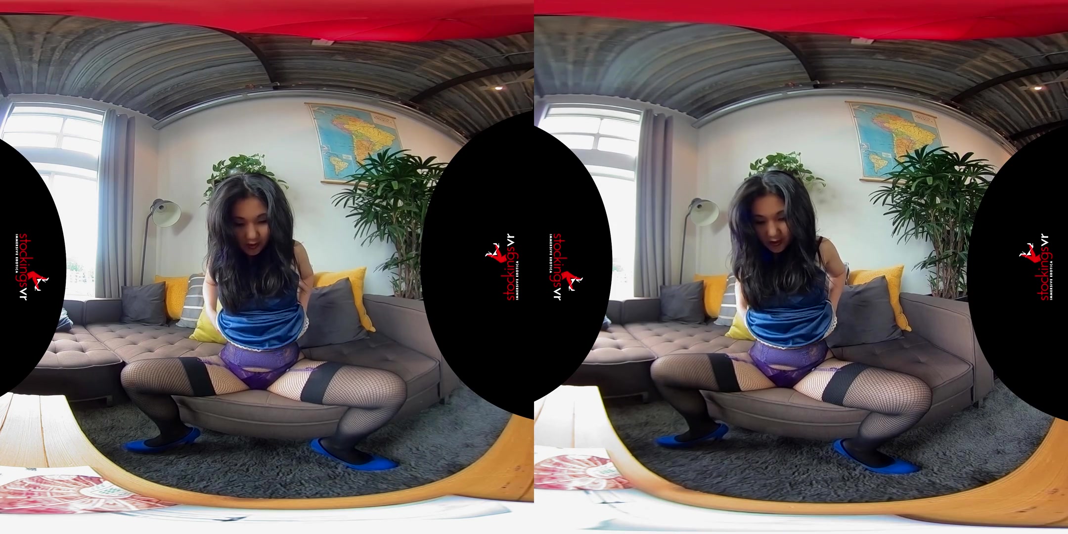 Amy Jane in Bad Girls Wear Fishnets starring Amy Jane - StockingsVR
