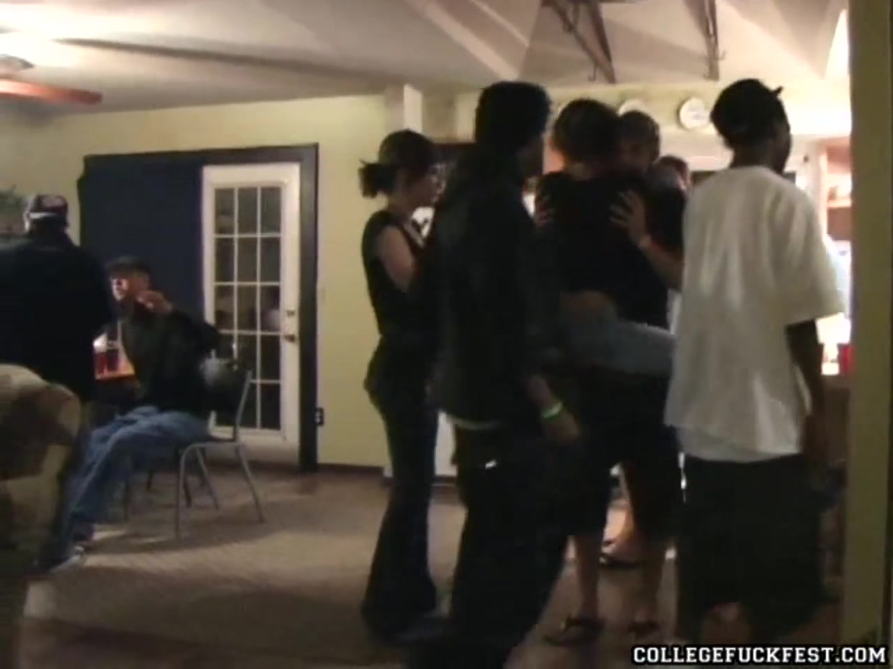 College slut sucks dick and gets banged